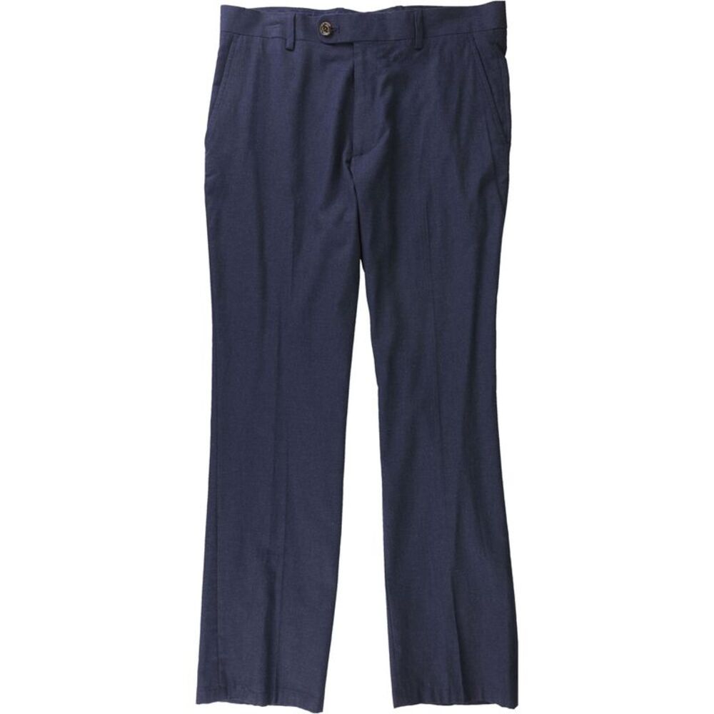 Tasso Elba Mens Heather Straight Leg Casual Pants, Blue, 38W x 30L, DM